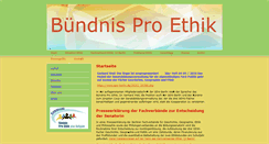 Desktop Screenshot of proethik.info
